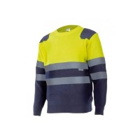 Camisola malha alta visibilidade P179 com fitas refletoras e reforços nos ombros