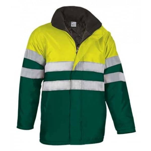 Parka de Alta Visibilidade TRAFFIC Amarelo/Parka de Alta Visibilidade TRAFFIC Amarelo/Verde Garrafa