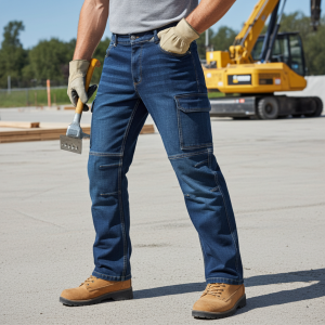 Calça de Trabalho Multibolsos em Ganga 103028