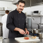 Jaleca Cozinha Manga Comprida 405206 com Fecho por Molas