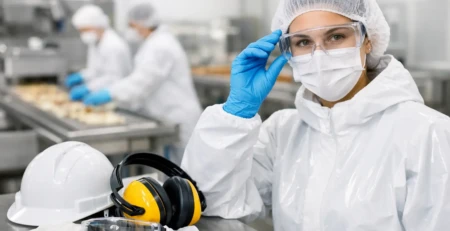 Equipamento de proteção na indústria alimentar