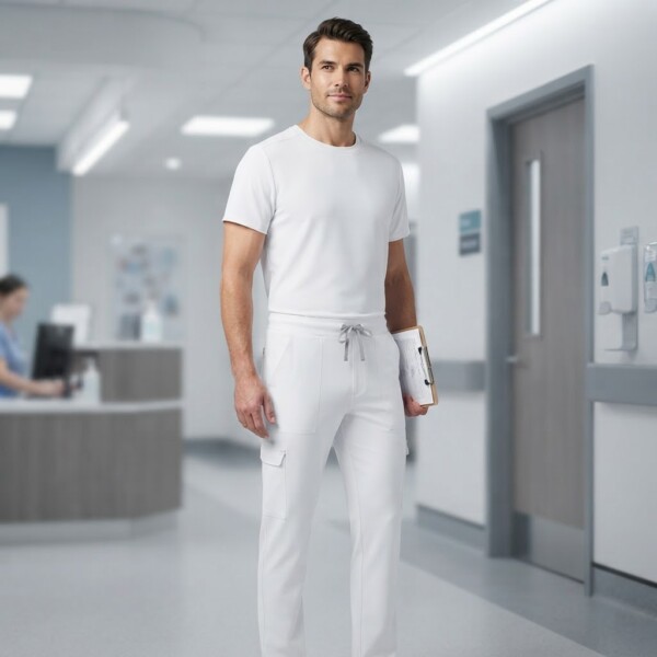 f5724c42b_generated_image.jpg Calças estilo pijama PureStretch retas unissexo | 533020