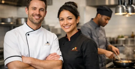 Jaleca de cozinha personalizada para a sua equipa