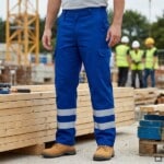 Calças com Fitas Refletoras DRILL de trabalho com faixas duplas de alta visibilidade