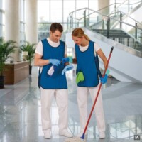 Colete Hospitality WIPER Colete Hospitality WIPER com bolso frontal e rebordo contrastante para farda de limpeza