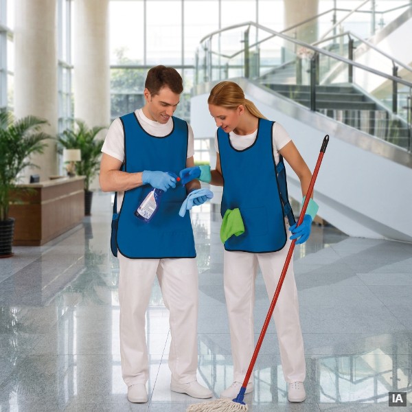 Colete Hospitality WIPER Colete Hospitality WIPER com bolso frontal e rebordo contrastante para farda de limpeza