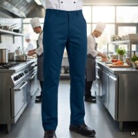 Calças Chino ALEXANDER com corte direito e bolsos laterais para farda profissional