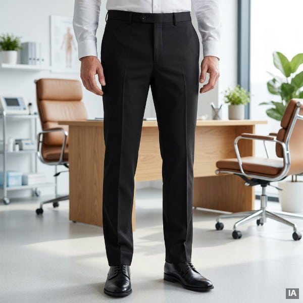 Calças Clássicas de Homem K730 Calças clássicas homem K730 com presilhas para cinto e corte elegante