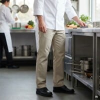 Calças Chino MARTIN de corte direito com bolsos laterais e presilhas para cinto