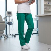 Calças estilo pijama 533001 sanitárias com cintura elástica e cordão ajustável