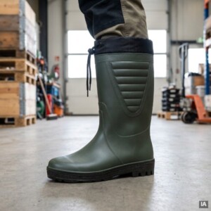 Galocha PVC Polar 130002 com gola ajustável e sola ranhurada antiderrapante