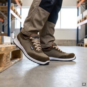Sapatilha de trabalho Canvas BRISK em lona reforçada com atacadores e sola antiderrapante