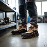 Bota Biqueira de Aço S1P P3001 com sola antiderrapante e cano acolchoado para trabalho