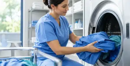 Como lavar fardas hospitalares corretamente