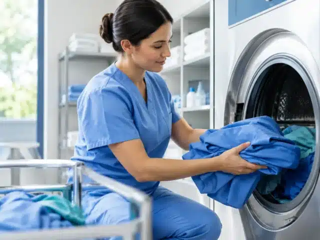 Como lavar fardas hospitalares corretamente