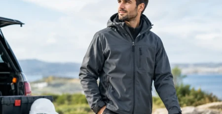Escolher casaco softshell para trabalho exterior