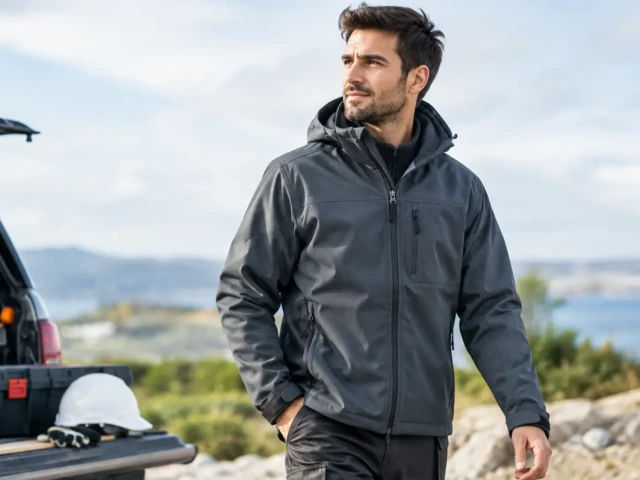 Escolher casaco softshell para trabalho exterior
